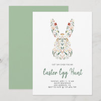 Moda moderna Floral Bunny Easter Egg Hunt