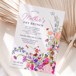 Invitación Moda moderna guión de flor silvestre brunch del dí