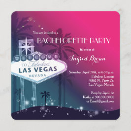 Invitación Moda moderna Las Vegas Bachelorette Party