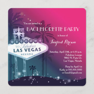 Invitación Moda moderna Las Vegas Bachelorette Party