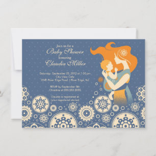 Invitación Moda moderna madre embarazada Baby Shower