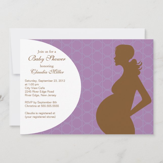 Invitación Moda moderna madre embarazada Baby Shower neutral (Anverso)