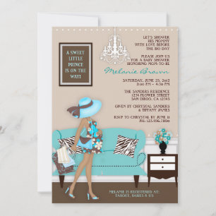 Invitación Moda moderna Mamá Baby Shower invita