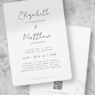 Invitación Moda moderna minimalista Boda simple