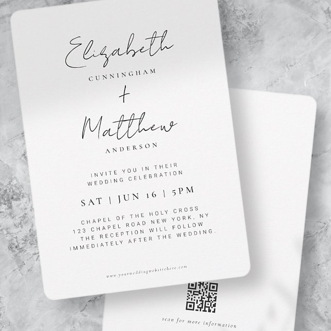 Invitación Moda moderna minimalista Boda simple (Subido por el creador)