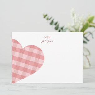 Invitación Moda moderna Pastel Rubor Rosa Gingham Plaid