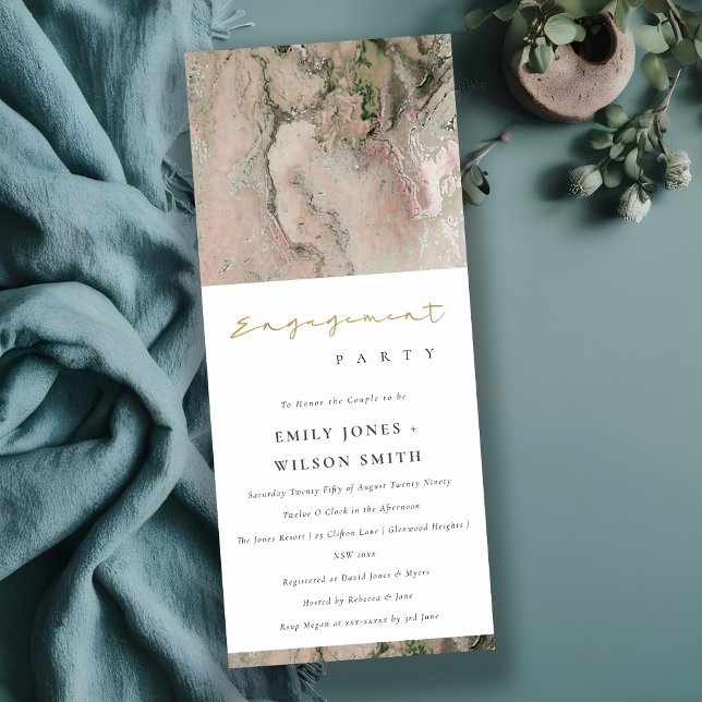 INVITACIÓN MODA MODERNA RUBOR DUSKY COMPROMISO DE AGENTE DE O (Subido por el creador)