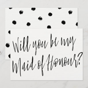 Invitación Moda moderna "¿Serás mi criada de honor?"