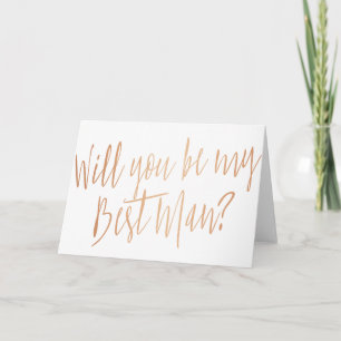 Invitación Moda moderna "¿Serás mi mejor hombre?"