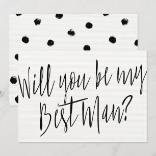 Invitación Moda moderna "¿Serás mi mejor hombre?"