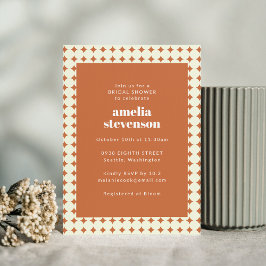 Invitación Moda moderna Terracotta Dots Bridal Shower