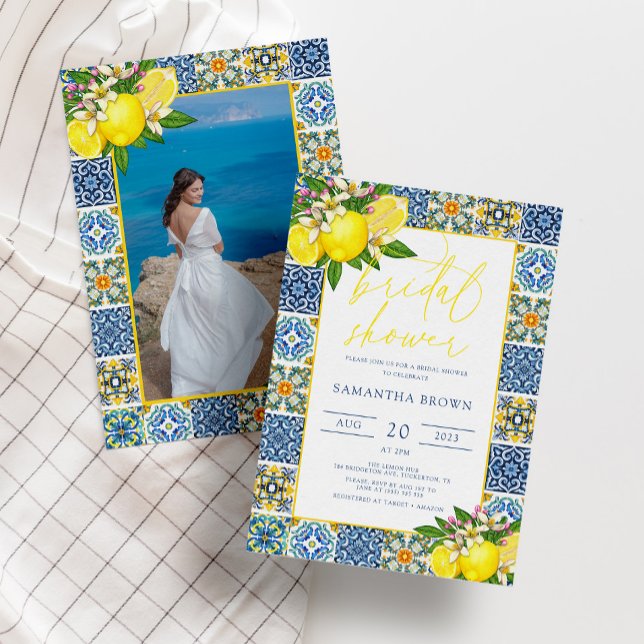Invitación Moda Moderno Lemon Mediterráneo Bridal Shower (Subido por el creador)