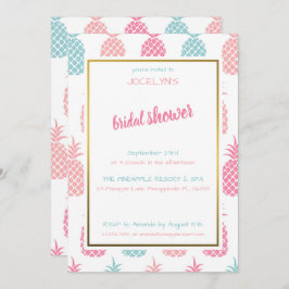 Invitación Moda Moderno Tropical Pineapple Bridal Shower