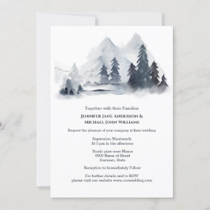Invitación Moda montañosa de los abetos de la selva gris