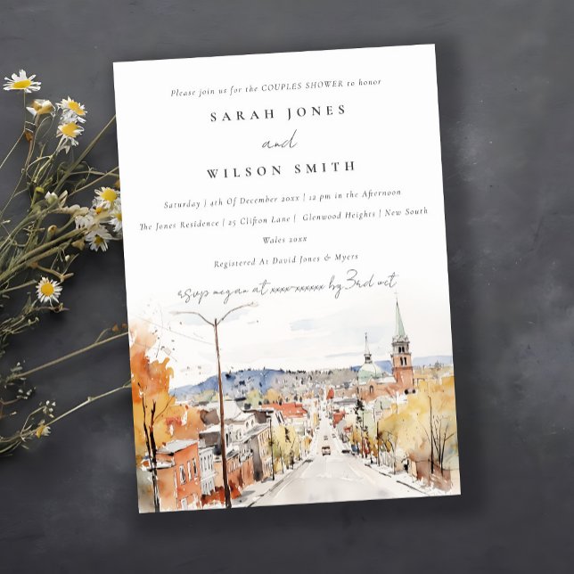 Invitación Moda Montpelier City Scape Vermont Couples Shower (Subido por el creador)