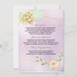 Invitación moda morada acuarela floral