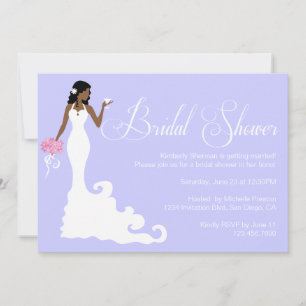 Invitación Moda Morado Novia Moderna Posh Ducha Bridal Invita