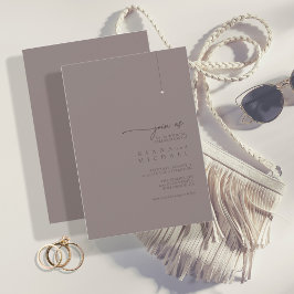 Invitación Moda Neutrales Boda Gris cálido ID1020