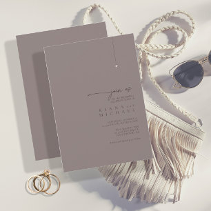 Invitación Moda Neutrales Boda Gris cálido ID1020