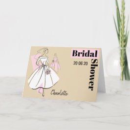 Invitación Moda Novia Neutral Bridal Shower horizontal