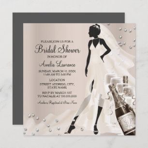 Invitación Moda Novia y Sparkle Diamond Bridal Shower 2
