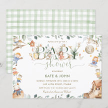 Moda Nursery Rhyme Greenery Baby Shower Neutral