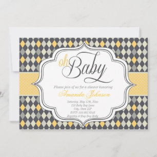 Invitación Moda Oh Baby Argyle Baby Shower Invitar