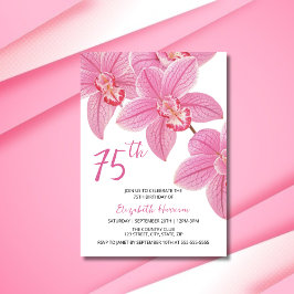 Invitación Moda Orquídea Tropical Orquídea Rosa Cumpleaños