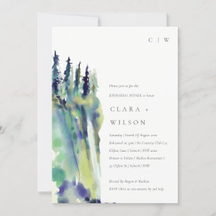 Invitación Moda Paisaje de montaña de pino ensayo Cena