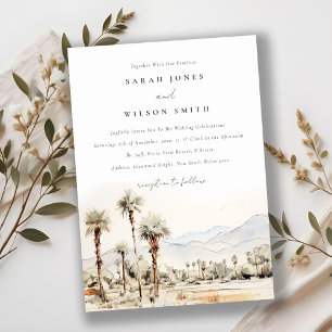 Invitación Moda Palm Springs Boda de paisajes de California