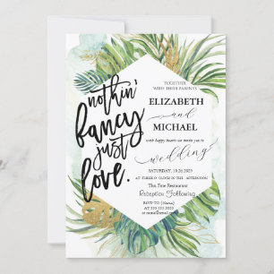 Invitación Moda Palm tropical deja Boda de verano