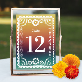 Invitación Moda Papel del sol Boda Picado números de tabla