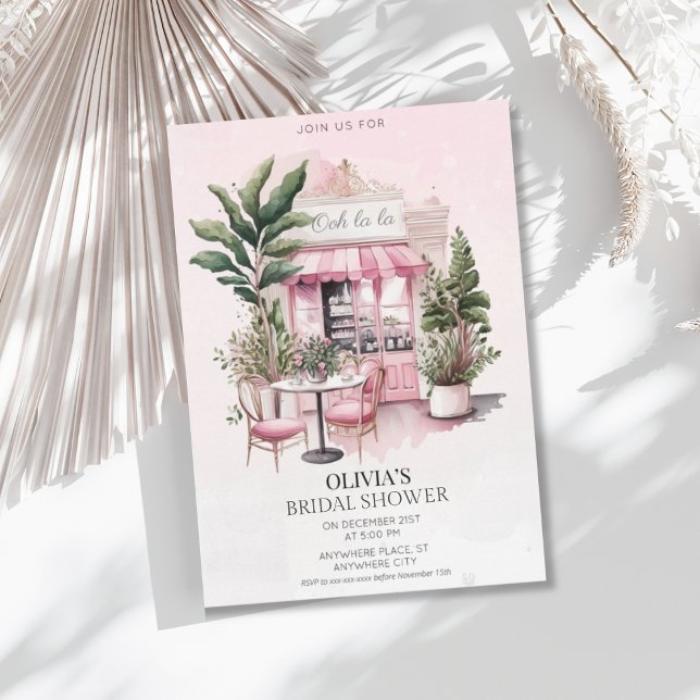 Invitación Moda, París, café francés ducha de novia (Subido por el creador)