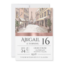 Moda Paris Eiffel Tower Rosa Gold Trendy