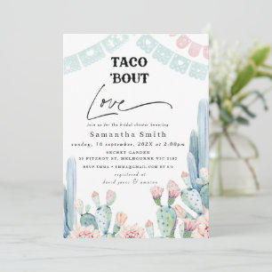 Invitación Moda Pastel Cactus Taco Bout Love Bridal Shower