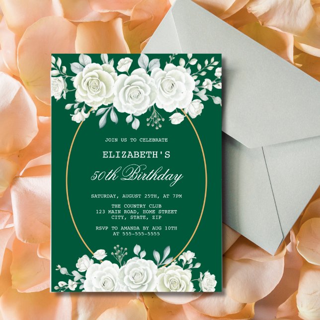 Invitación Moda Pastel verde Raza Blanca Aniversario (Subido por el creador)