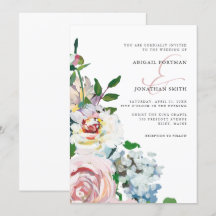 Moda Pastel Watercolor Floral Blooms Boda