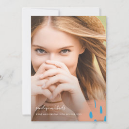 Invitación Moda Peach salpicó a la fiesta de graduación de fo