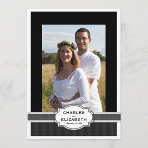 Invitación Moda plateada Foto 25 Boda Fiesta del aniversario