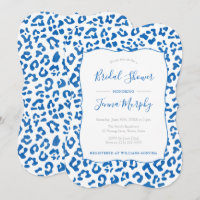 Moda Preppy Blue Leopard Print Bridal Shower
