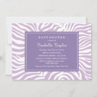 Moda Purple Zebra Stripes Chica Baby Shower