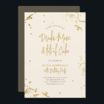 Invitación Moda Purpurina simple de oro Confetti 30 cumpleaño<br><div class="desc">Moda Purpurina simple de oro Confetti 30 cumpleaños Invitación. Con un falso purpurina de oro confeti alrededor del borde con "Bebidas,  música y mucho pastel" en una tipografía de escritura manuscrita de moda. ¡Perfecto para cualquier fiesta de cumpleaños!</div>
