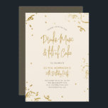 Invitación Moda Purpurina simple de oro Confetti 30 cumpleaño<br><div class="desc">Moda Purpurina simple de oro Confetti 30 cumpleaños Invitación. Con un falso purpurina de oro confeti alrededor del borde con "Bebidas,  música y mucho pastel" en una tipografía de escritura manuscrita de moda. ¡Perfecto para cualquier fiesta de cumpleaños!</div>
