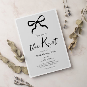 Invitación Moda que está atando la ducha de novias Black Bow