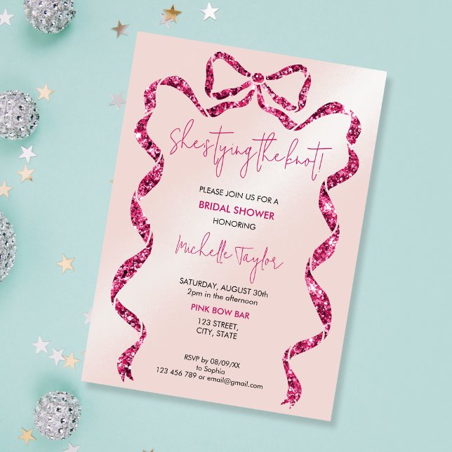 Invitación Moda que está atando la ducha de novias de vaca ro (Subido por el creador)