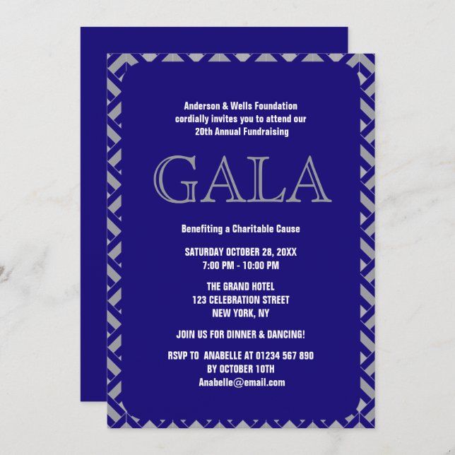 Invitación Moda Recaudación de fondos para Fiestas de la pelo (Anverso / Reverso)