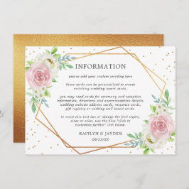 Invitación Moda Relieve metalizado dorado geométrico Boda flo