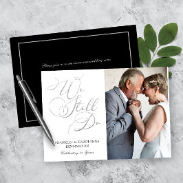 Invitación Moda Relieve metalizado plateado Boda Aniversario 