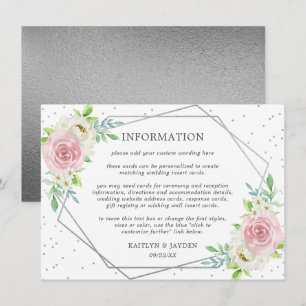 Invitación Moda Relieve metalizado plateado geométrico Boda f