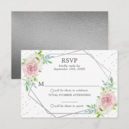 Invitación Moda Relieve metalizado plateado Geométrico Boda F